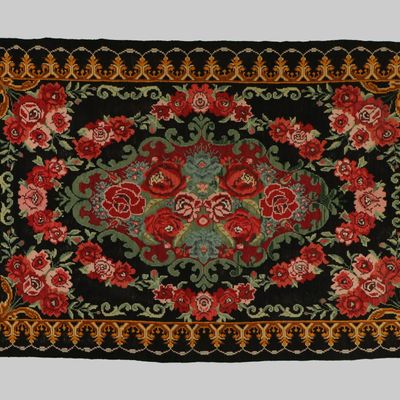 Tapis classiques - Kilim de Moldavie aves fleurs - KIRKIT RUGS