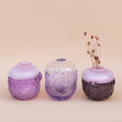 Objets design - Vase récupéré, grand modèle, rose et violet - DAVID VALNER STUDIO