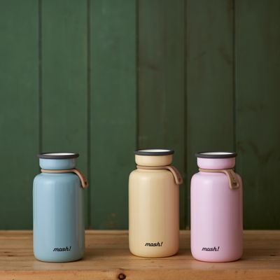 Travel accessories - 330 ml insulated stainless steel bottle - Bottle Latte/Mosh collection! - ABINGPLUS