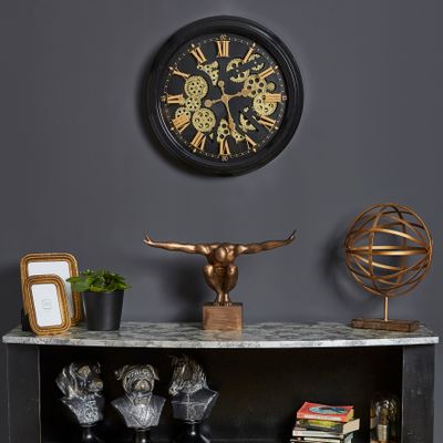 Clocks - CLOCK MECHANISM BLACK AND GOLD - EMDE
