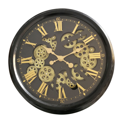 Clocks - CLOCK MECHANISM BLACK AND GOLD - EMDE