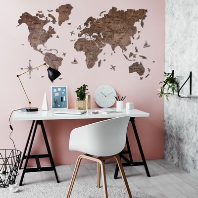 Autres décorations murales - Carte murale en bois de la carte du monde, faite à la main - ENJOY THE WOOD