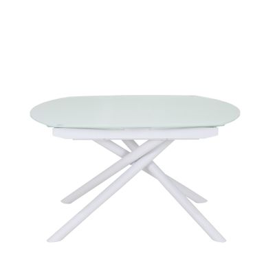 Dining Tables - DINING TABLE GLORIA EXTRA-WHITE GLASS - GALEA