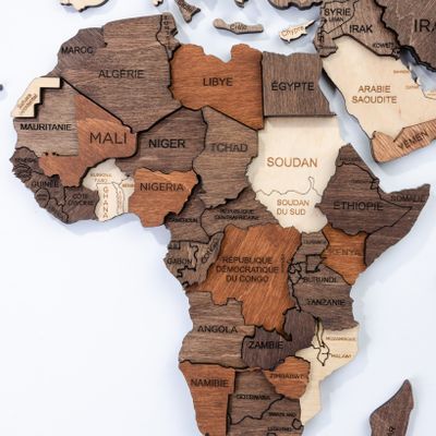 Cadeaux - Carte en bois de la carte du monde 3D - ENJOY THE WOOD