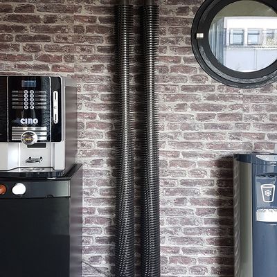 Quincaillerie d'art revêtement - Radiateur industriel TUBE-AILETTES double - TUBE AILETTES PAR CHAUFFAGE DECOR - RADIATEURS DESIGN SUR STOCK