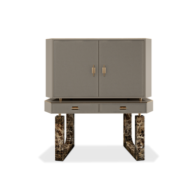 Bibliothèques - Armoire à boissons Lincoln fabriquée au Portugal par Porus Studio - PORUS STUDIO