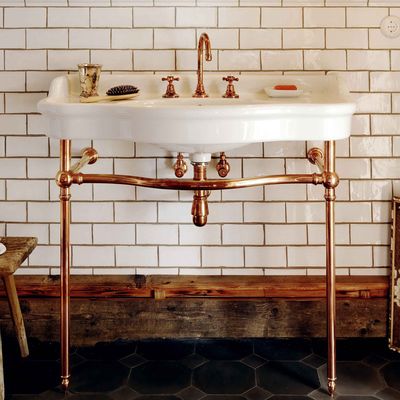 Sinks - Palladio Washbasin & Bistrot Metal washstand or Porcelain column - VOLEVATCH