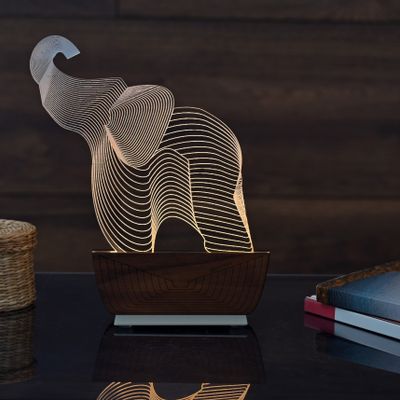 Lampes de table - "Save an Elephant" lampe de table - ZINTEH LIGHTING