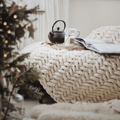 Bed linens - Chevron wool blanket - PANAPUFA