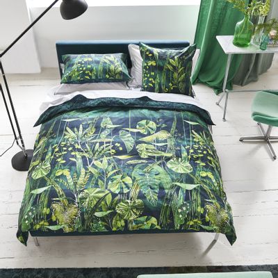Bed linens - Arjuna Leaf Viridian Bed Set - DESIGNERS GUILD