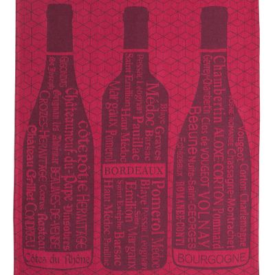 Torchons textile - Bouteille de vin / Torchon jacquard - COUCKE