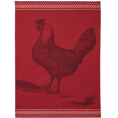 Torchons textile - Poule Rousse / Torchon jacquard - COUCKE
