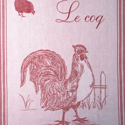Torchons textile - Le Coq PJ / Torchon jacquard - COUCKE