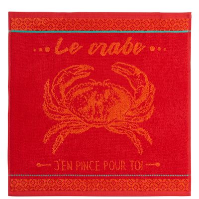 Linge d'office - Crabe / Carré éponge - COUCKE