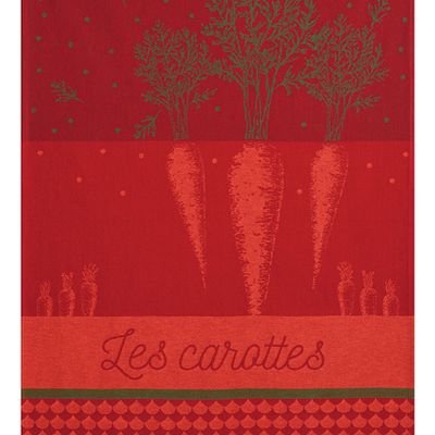 Torchons textile - Carottes du Potager / Torchon jacquard - COUCKE