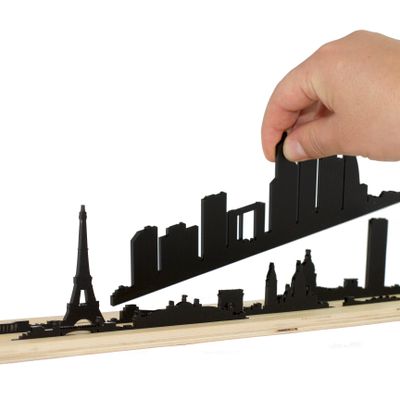 Sculptures, statuettes and miniatures - Shapes of Paris - 3D City Skyline silhouette - Movable Diorama - BEAMALEVICH