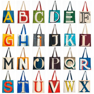 Papeterie - Alphabet letter tote bags - MARON BOUILLIE