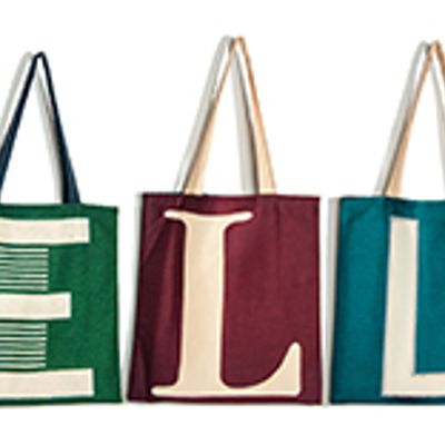 Stationery - Alphabet letter tote bags - MARON BOUILLIE