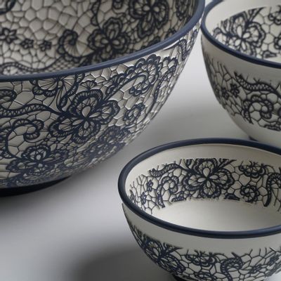 Objets de décoration - YAS Bol en céramique à motif dentelle - ESMA DEREBOY HANDMADE CERAMIC