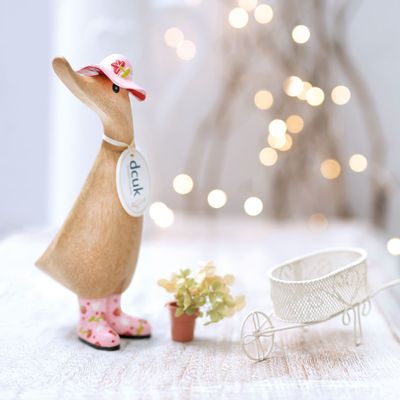 Objets de décoration - Ducklings with Floral Hats & Welly Boots - DCUK