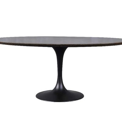 Dining Tables - Tulipe table - metal leg, plate in blue stone and oak - SIGNATURE MOBILIER ET DÉCORATION