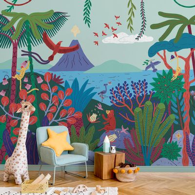 Objets déco enfant - MARAVILHAS - Papier peint panoramique couleur - MAISON BONAMI