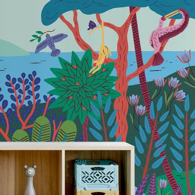 Objets déco enfant - MARAVILHAS - Papier peint panoramique couleur - MAISON BONAMI