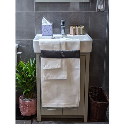 Bath towels - Linen Hemstitched Huckaback Towels - FERGUSON'S IRISH LINEN