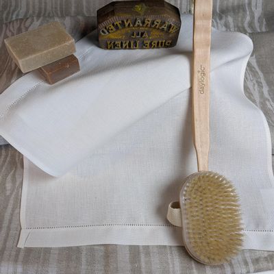 Serviettes de bain - Serviettes Huckaback cousues en lin - FERGUSON'S IRISH LINEN