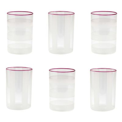Glass - Set of 6 Strica Glasses - GIBERTO VENEZIA
