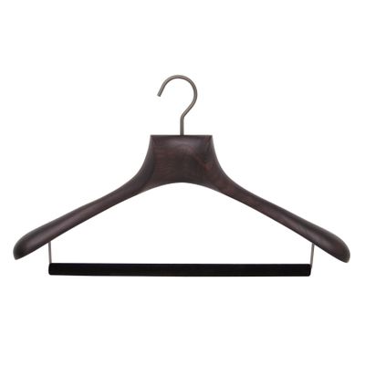 Chambres d'hôtels - Cintres de luxe pour costume et chemise – coloris noyer mat - MON CINTRE