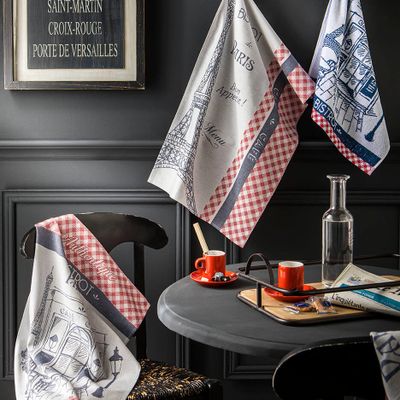 Tea towel - Trocadéro/Cotton jacquard tea towel - COUCKE