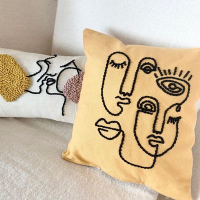 Coussins textile - Coussin Mistyk Moutarde - LES LOVERS DECO