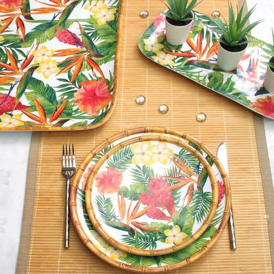 Table mat - Exotic Flower Collection Melamine Dinnerware - LES JARDINS DE LA COMTESSE