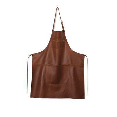 Barbecues - Zipper Style Apron | Full grain Leather - DUTCHDELUXES INTERNATIONAL BV