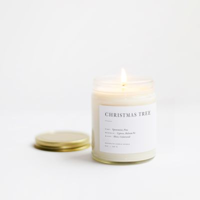 Floral decoration - Christmas Tree Minimalist Candle - BROOKLYN CANDLE STUDIO