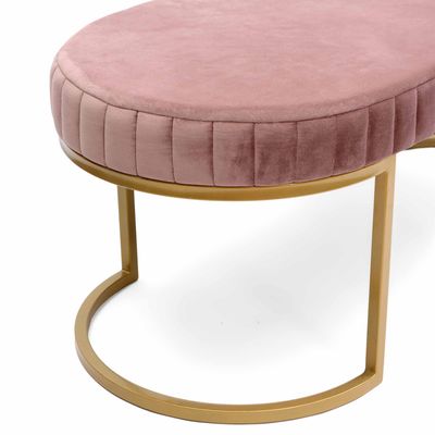 Tables basses - Table basse en fer velours rose pour intérieur salon - NATURAL FIBRES