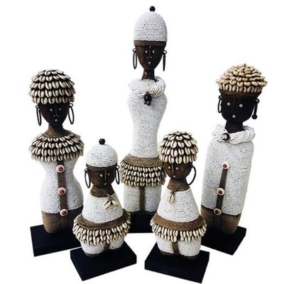Objets de décoration - Namji dolls, african dolls, ethnic deco, decorative object, wooden and pearl dolls or fertility dolls or dolls for home decoration - HOME DECOR FR
