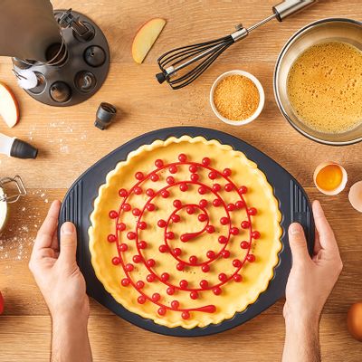 Kitchen utensils - BAKING CHAIN SILICONE PIE BOTTOM - RED - M&CO