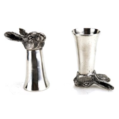 Cadeaux - GOBELETS A LIQUEUR CERF ET SANGLIER - LE POTIER D'ETAIN