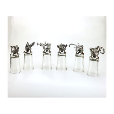 Gifts - DEER AND BOAR LIQUEUR GOBLETS - LE POTIER D'ETAIN