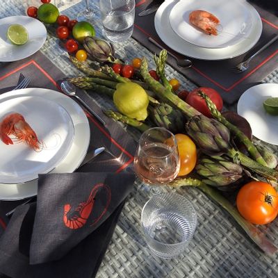 Objets de décoration - Serviette de table CREVETTE - ARTIPARIS