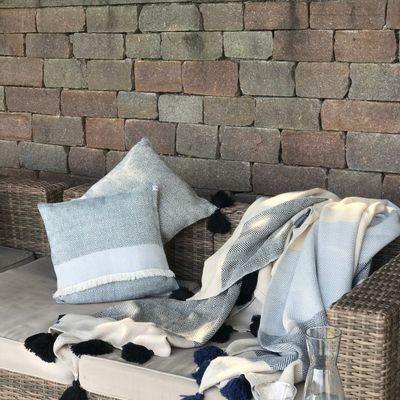 Coussins textile - Coussin Marea Bleu - T'RU SUSTAINABLE HANDMADE