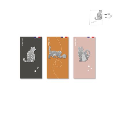 Gifts - Stainless steel magnet - Cats. - TOUT SIMPLEMENT,