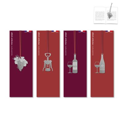 Stationery - Stainless steel bookmark - Oenology. - TOUT SIMPLEMENT,