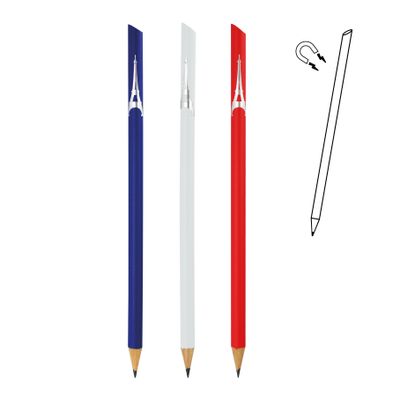 Pens and pencils - Eiffel Tower blue white red magnetic pencil. - TOUT SIMPLEMENT,