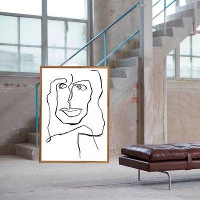 Affiches - Impression d'art One Line Female  - METTEHANDBERG ART PRINTS