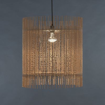 Suspensions extérieures - Suspension Circulaire en hêtre massif - LAMPES EN BOIS - GILLES ANSEL