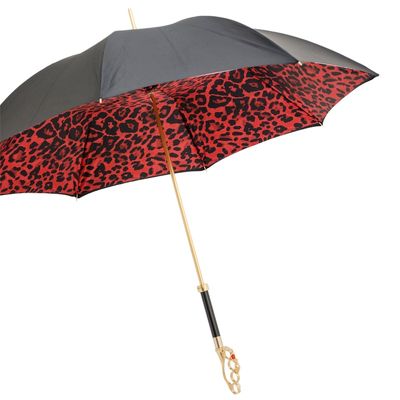 Jewelry - KNUCKLEDUSTER UMBRELLA WITH RED ANIMAL PRINT - PASOTTI