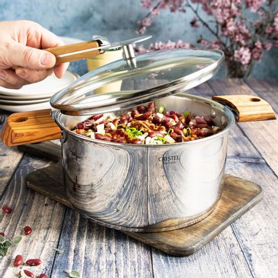 Faitouts - Faitout inox 24 cm Casteline amovible - CRISTEL